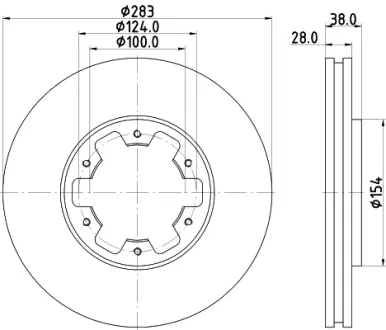 Тормозной диск HELLA PAGID 55284