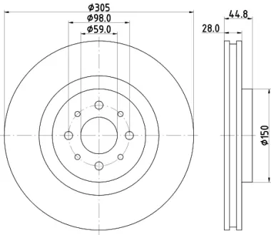 Тормозной диск HELLA PAGID 55285
