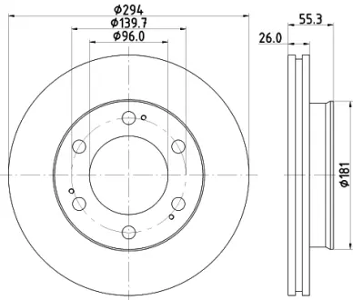 Тормозной диск HELLA PAGID 55290
