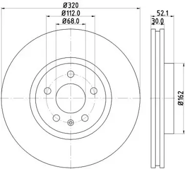 Тормозной диск HELLA PAGID 55293
