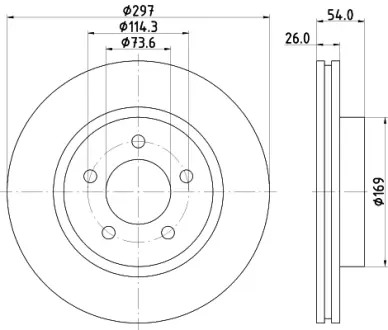 Тормозной диск HELLA PAGID 55300