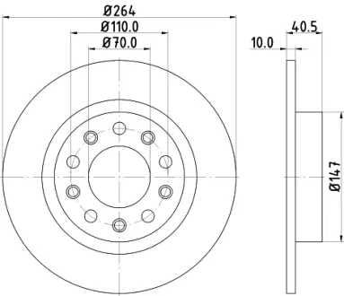 Тормозной диск HELLA PAGID 55302