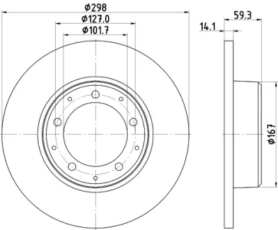 Тормозной диск HELLA PAGID 55305