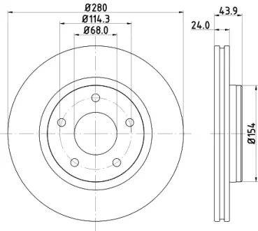 Тормозной диск HELLA PAGID 55322