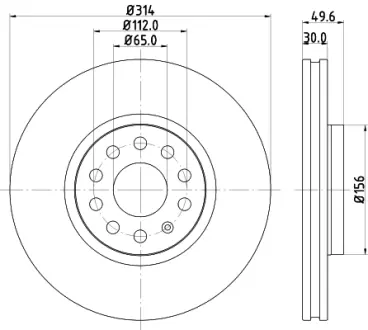 Тормозной диск HELLA PAGID 55324