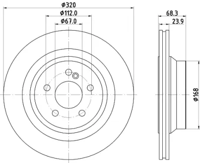 Тормозной диск HELLA PAGID 55337