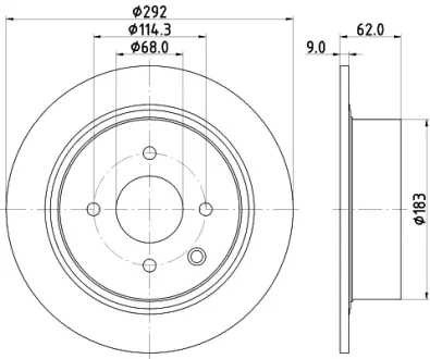 Тормозной диск HELLA PAGID 55343