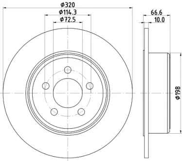 Тормозной диск HELLA PAGID 55348