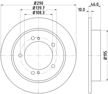 Тормозной диск HELLA PAGID 55373