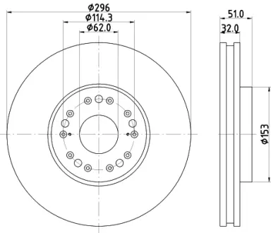 Тормозной диск HELLA PAGID 55375