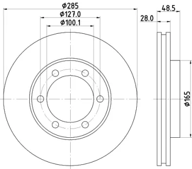Тормозной диск HELLA PAGID 55381