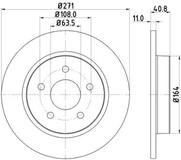 Тормозной диск HELLA PAGID 55390