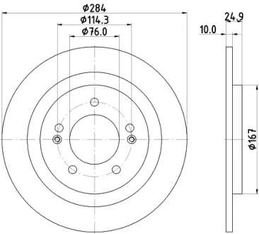 Тормозной диск HELLA PAGID 55391