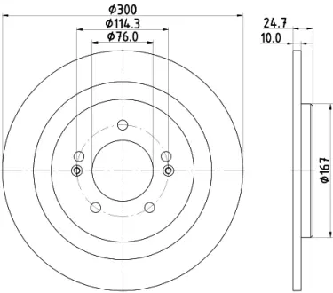 Тормозной диск HELLA PAGID 55392