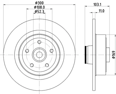 Тормозной диск HELLA PAGID 55396