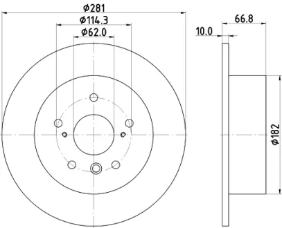 Тормозной диск HELLA PAGID 55402