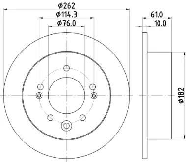 Тормозной диск HELLA PAGID 55408