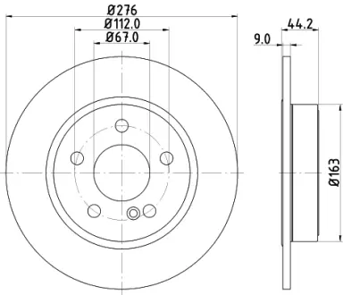 Тормозной диск HELLA PAGID 55413