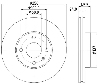 Тормозной диск HELLA PAGID 55414