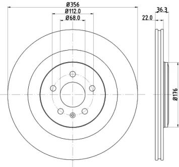 Тормозной диск HELLA PAGID 55418