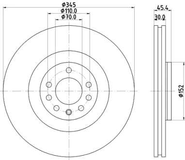 Тормозной диск HELLA PAGID 55424