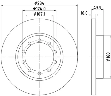 Тормозной диск HELLA PAGID 55425