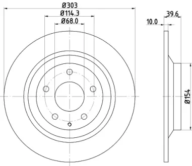 Тормозной диск HELLA PAGID 55427