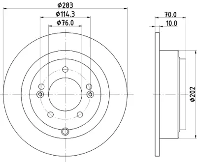Тормозной диск HELLA PAGID 55444