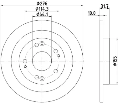 Тормозной диск HELLA PAGID 55526
