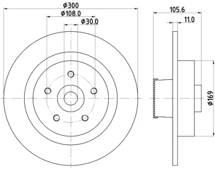 Тормозной диск HELLA PAGID 55529