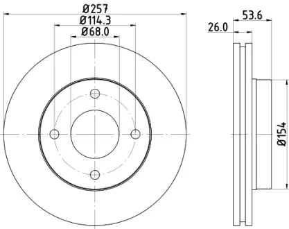 Тормозной диск HELLA PAGID 55531