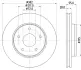 Тормозной диск HELLA PAGID 55533 (фото 1)