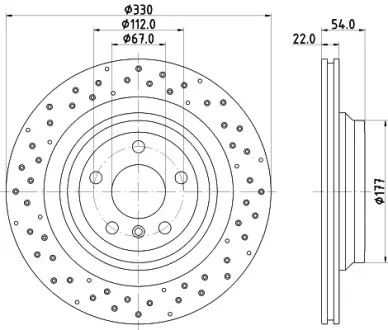 Тормозной диск HELLA PAGID 55545