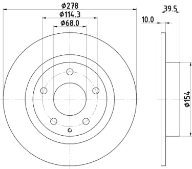 Тормозной диск HELLA PAGID 55547