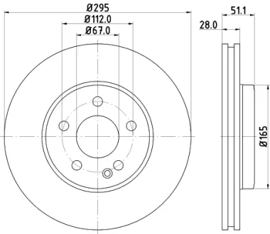 Тормозной диск HELLA PAGID 55548