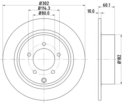 Тормозной диск HELLA PAGID 55551