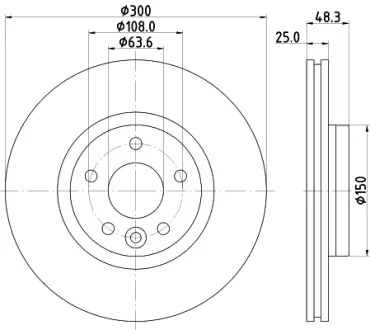 Тормозной диск HELLA PAGID 55557