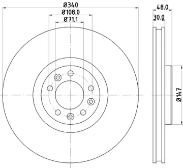 Тормозной диск HELLA PAGID 55560