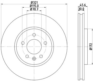 Тормозной диск HELLA PAGID 55568