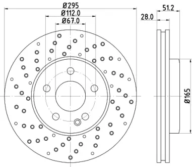 Тормозной диск HELLA PAGID 55575