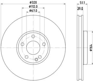 Тормозной диск HELLA PAGID 55580