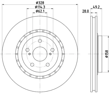 Тормозной диск HELLA PAGID 55594