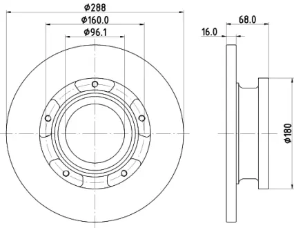 Тормозной диск HELLA PAGID 55607