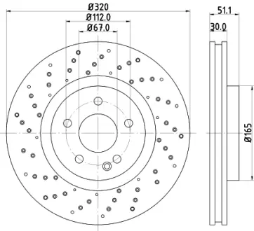 Тормозной диск HELLA PAGID 55621