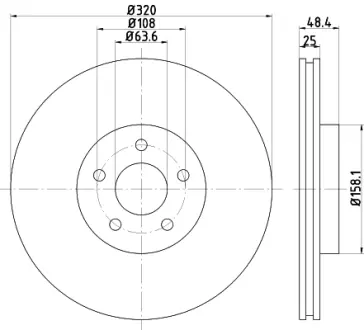 Тормозной диск HELLA PAGID 55622