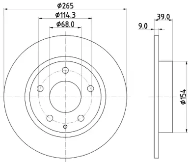 Тормозной диск HELLA PAGID 55677