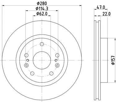 Тормозной диск HELLA PAGID 55683