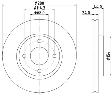 Тормозной диск HELLA PAGID 55692