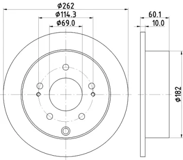 Тормозной диск HELLA PAGID 55694