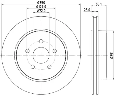 Тормозной диск HELLA PAGID 55698